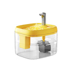 Lyypet 1.5L yellow cat water fountain with clear reservoir