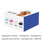 Lyypet pet sun visor hat packaging display with blue, pink, white and black color options